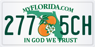 FL license plate 2775CH