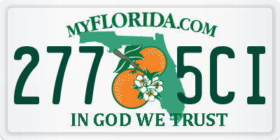 FL license plate 2775CI