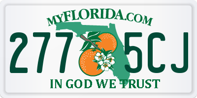 FL license plate 2775CJ