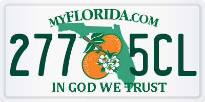 FL license plate 2775CL