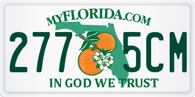 FL license plate 2775CM