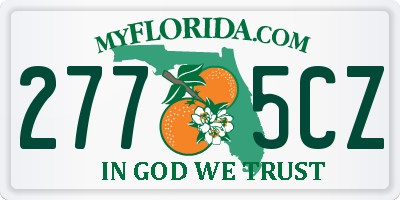 FL license plate 2775CZ