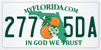 FL license plate 2775DA