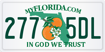 FL license plate 2775DL