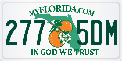 FL license plate 2775DM