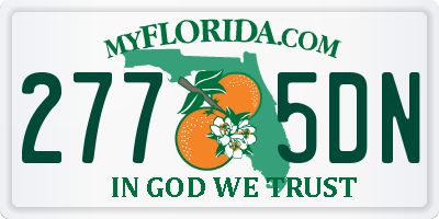 FL license plate 2775DN