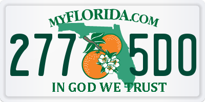 FL license plate 2775DO