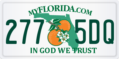 FL license plate 2775DQ