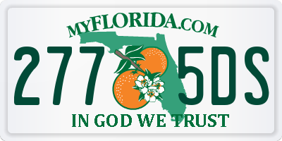 FL license plate 2775DS