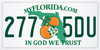 FL license plate 2775DU