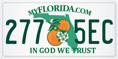 FL license plate 2775EC