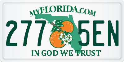 FL license plate 2775EN