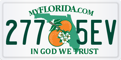 FL license plate 2775EV