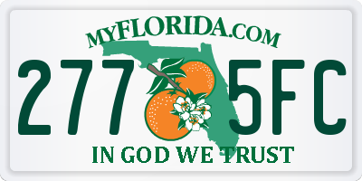 FL license plate 2775FC