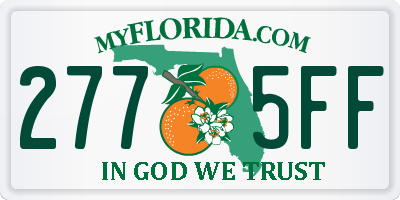FL license plate 2775FF