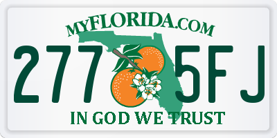 FL license plate 2775FJ