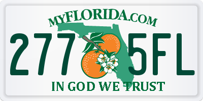 FL license plate 2775FL