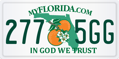 FL license plate 2775GG