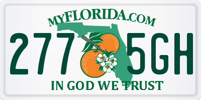 FL license plate 2775GH