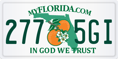 FL license plate 2775GI