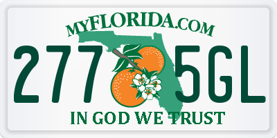 FL license plate 2775GL