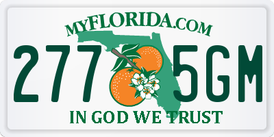 FL license plate 2775GM