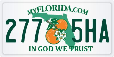 FL license plate 2775HA