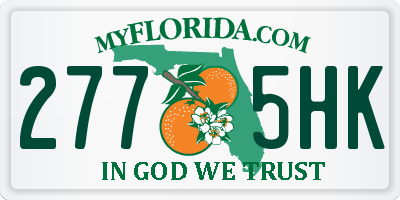 FL license plate 2775HK