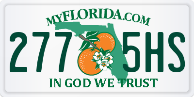 FL license plate 2775HS