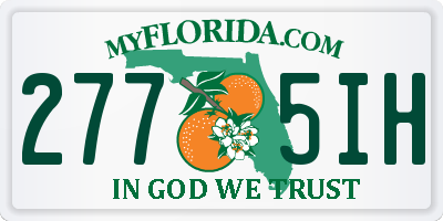 FL license plate 2775IH