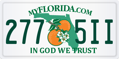 FL license plate 2775II