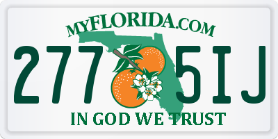 FL license plate 2775IJ