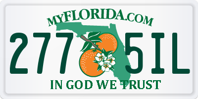 FL license plate 2775IL