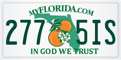 FL license plate 2775IS