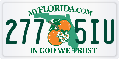 FL license plate 2775IU