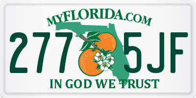 FL license plate 2775JF