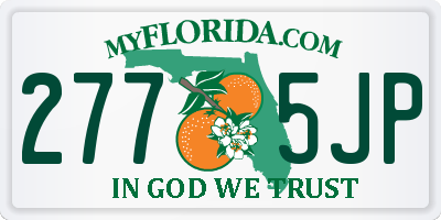 FL license plate 2775JP
