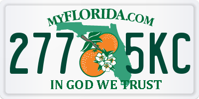 FL license plate 2775KC