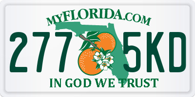 FL license plate 2775KD