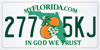 FL license plate 2775KJ