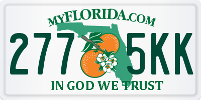 FL license plate 2775KK