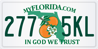 FL license plate 2775KL
