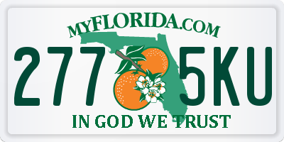 FL license plate 2775KU