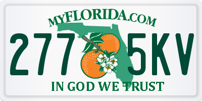 FL license plate 2775KV