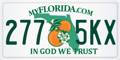 FL license plate 2775KX