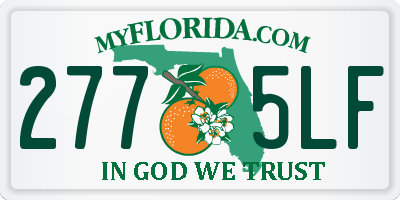 FL license plate 2775LF
