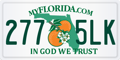 FL license plate 2775LK