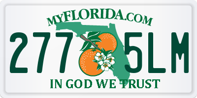 FL license plate 2775LM