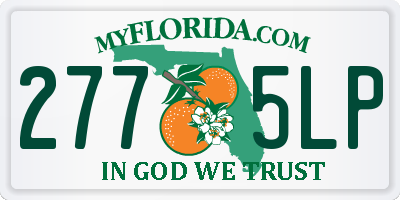FL license plate 2775LP