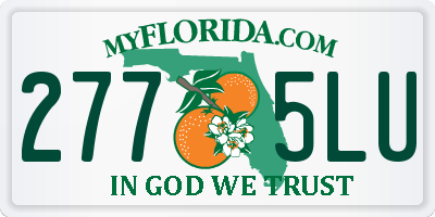 FL license plate 2775LU